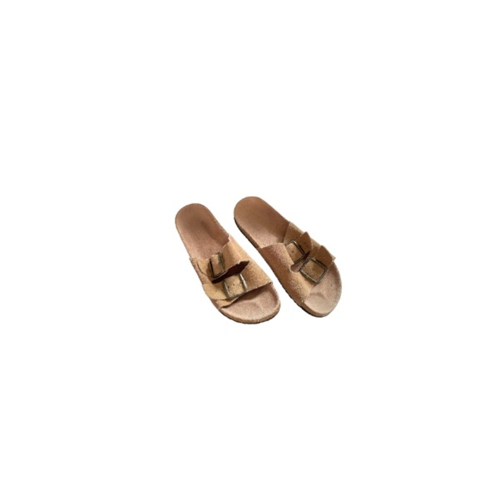 Unbranded Tan Suede Slip On Sandals - Women’s Size 7